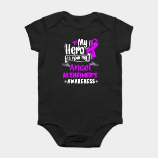 MY ANGEL ALZHEIMER AWARENESS MENS WOMENS GIFT MOM DAD ALZ Gift Baby Bodysuit